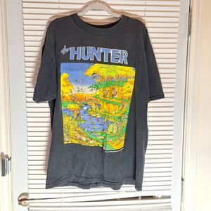 Vintage 1990s The Hunter John Holladay Graphic Print Size L? (No Size Tag)